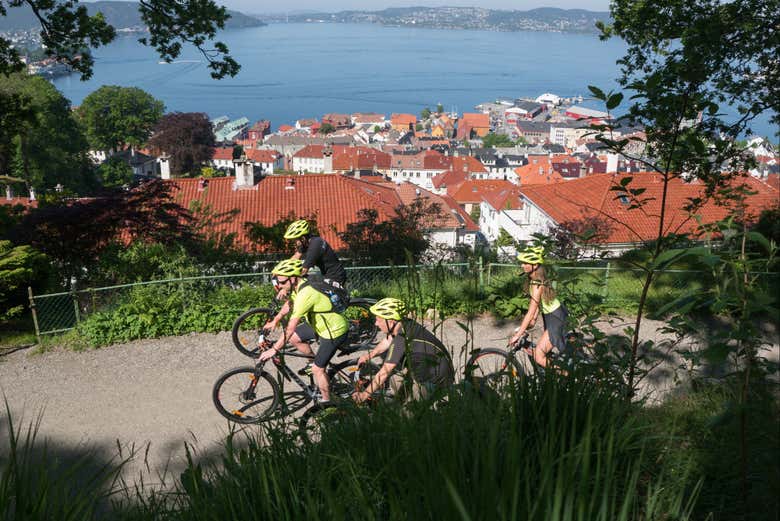 Disfrutando de las maravillosas vistas de Bergen