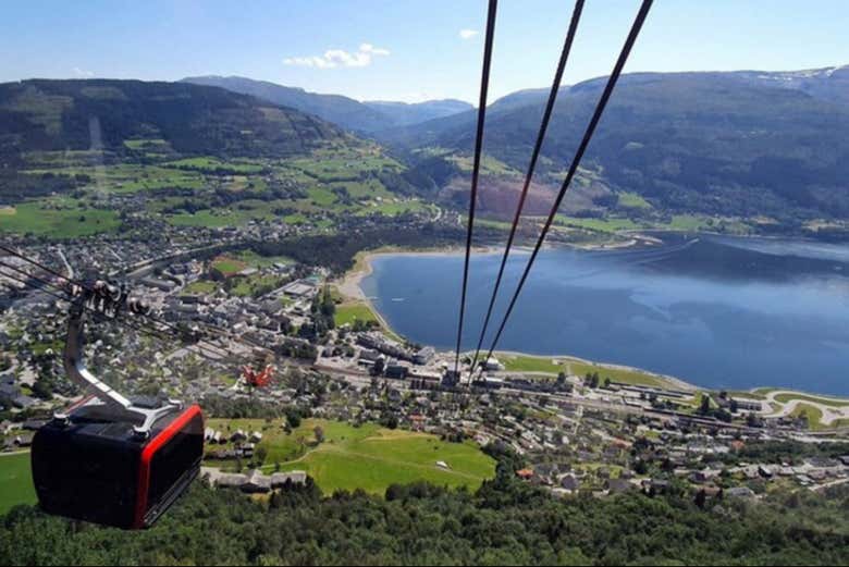 Tendréis una de las mejores panorámicas desde el Voss Gondol