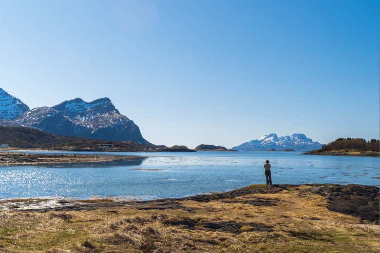 A paisagem do Parque Nacional de Sjunkhatten