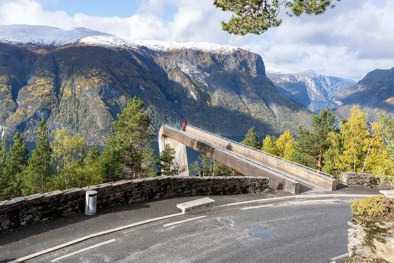 In arrivo al belvedere di Stegastein