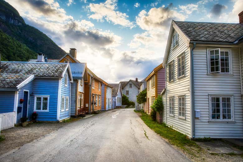 Les mythiques maisons en bois de Lærdalsøyri