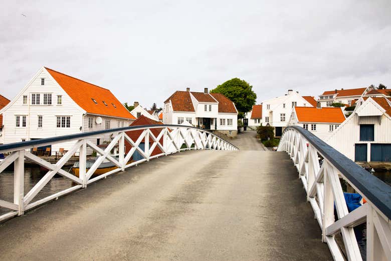 Casas típicas noruegas en Skudeneshavn