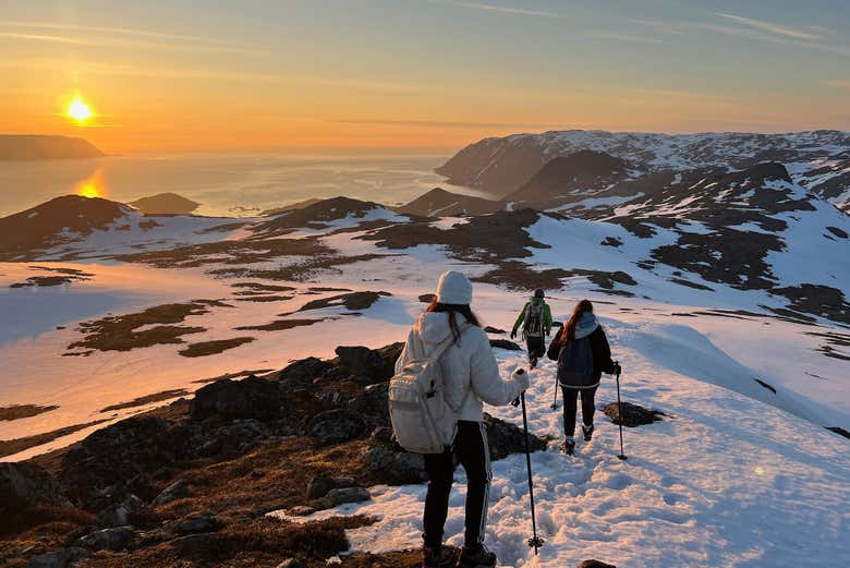 Los senderos de Nordkapptrappa durante invierno