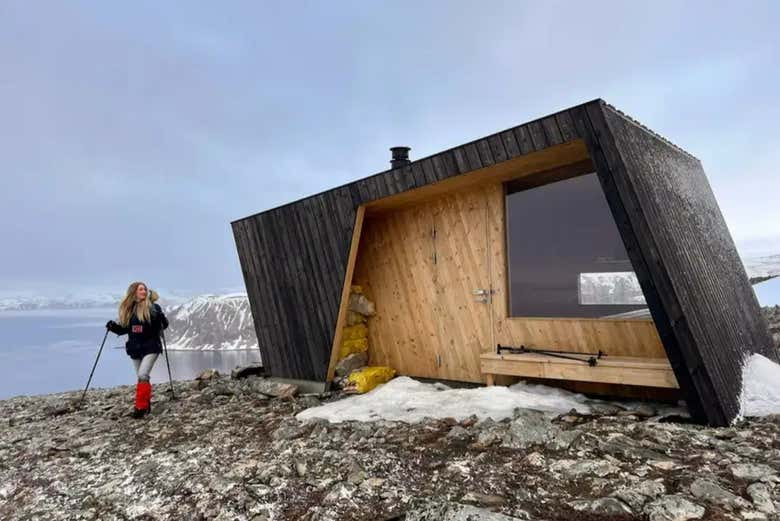 En la cabaña donde haremos una pausa