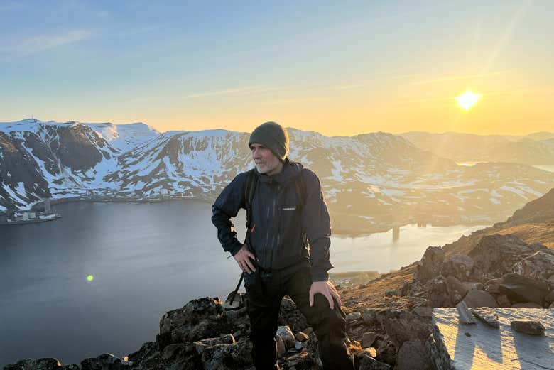 ¡Momento foto en Nordkapptrappa!