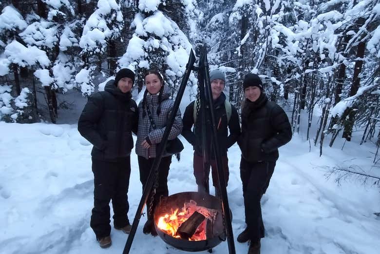 Comeréis en un bosque completamente nevado