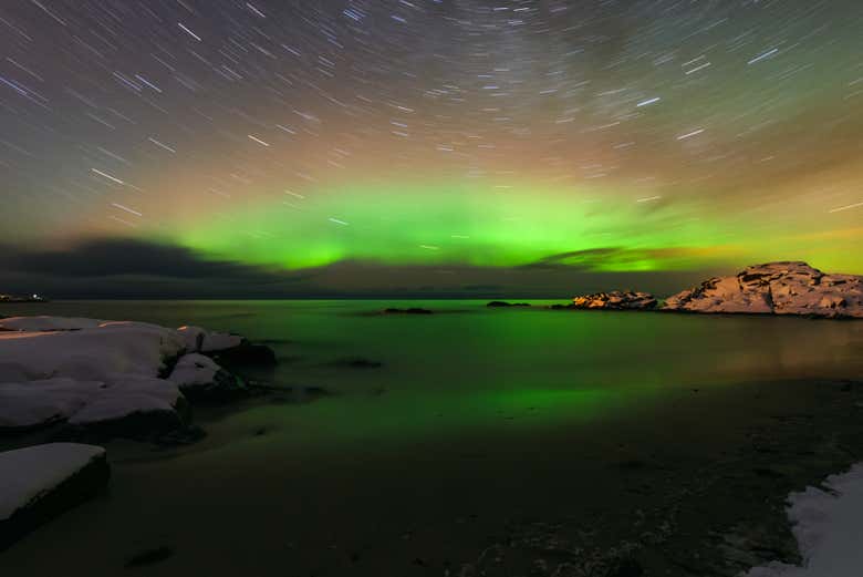 Aurora boreal en Gimsøya