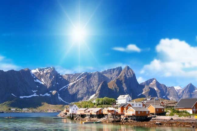 Vista panorámica de las islas Lofoten
