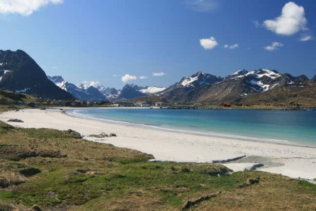 Playa en las islas Lofoten
