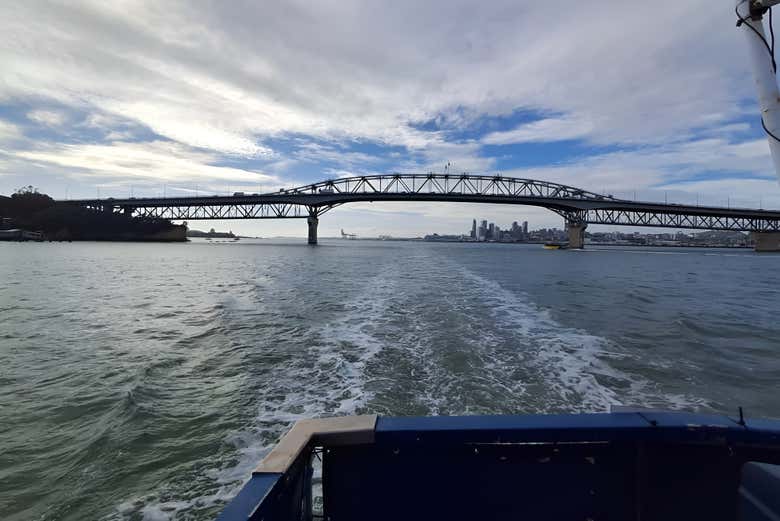 La vista desde el paseo en barco por Auckland
