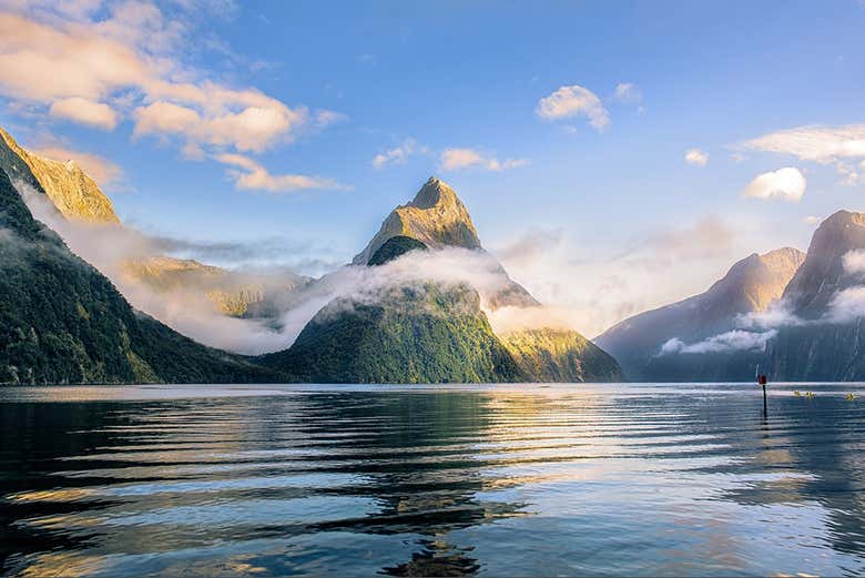 Desfrutando das paisagens de Milford Sound