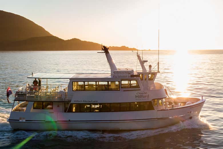 Barco durante a excursão