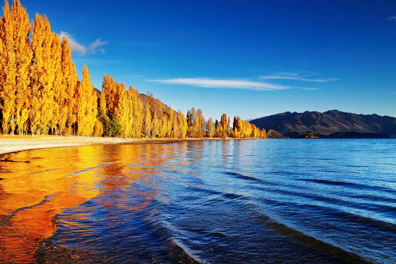 Lago Wanaka en otoño