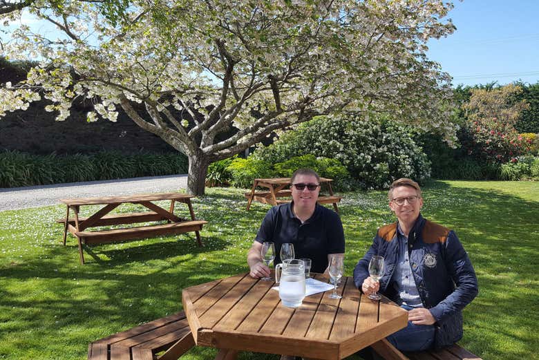 Enjoying the wine tour