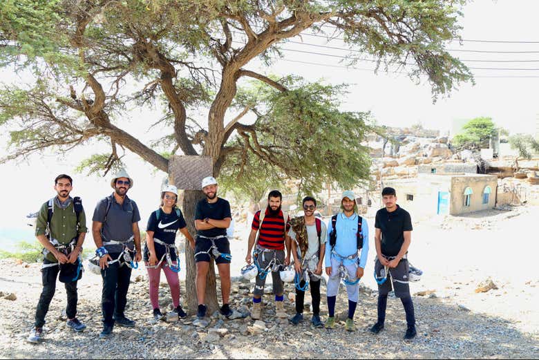 Todo listo para la aventura en Jebel Shams