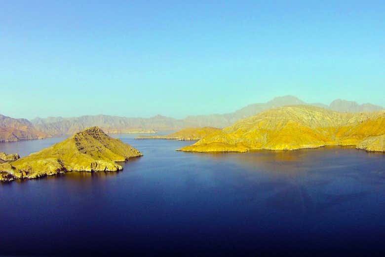 Paesaggi dei fiordi di Musandam