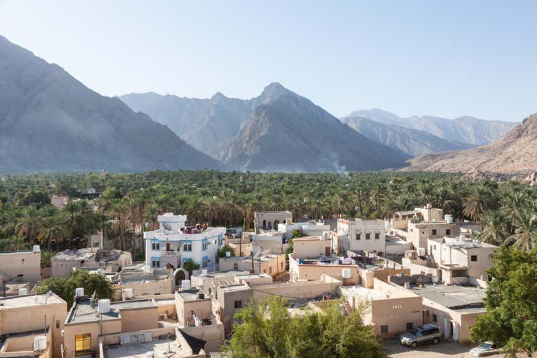 Vistas de Nakhl da fortaleza