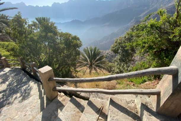 Durante el ascenso al pueblo