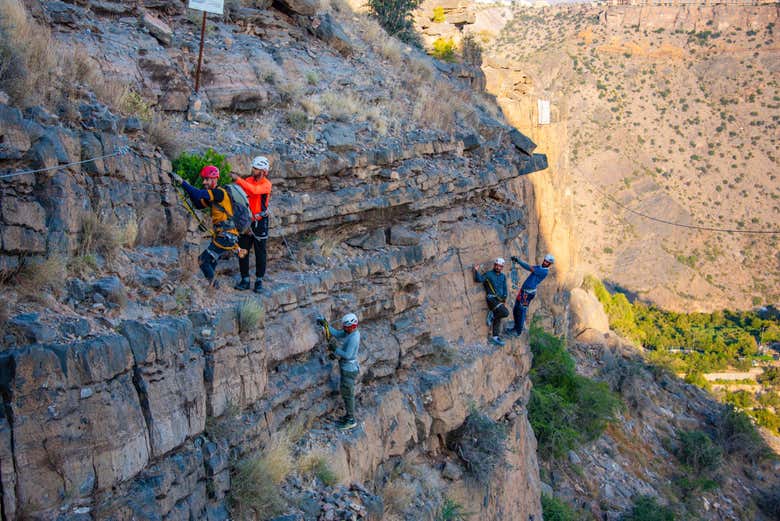 La vía ferrata de Jebel Akhdar