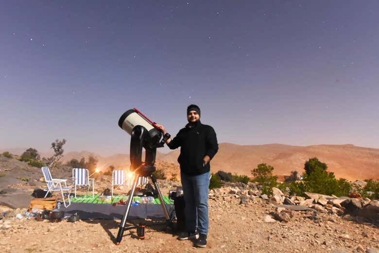 A punto de disfrutar de las estrellas en Jebel Akhdar