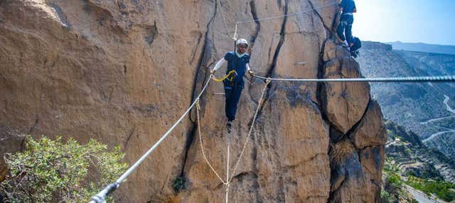 Experiência privada da via ferrata de Al Jabal Al Akhdar