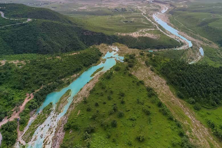 Vista aérea do vale de Darbat