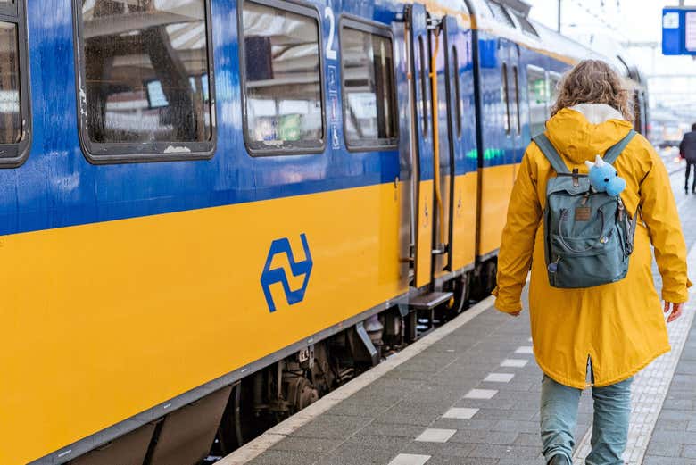 Todo listo para comenzar el trayecto en tren