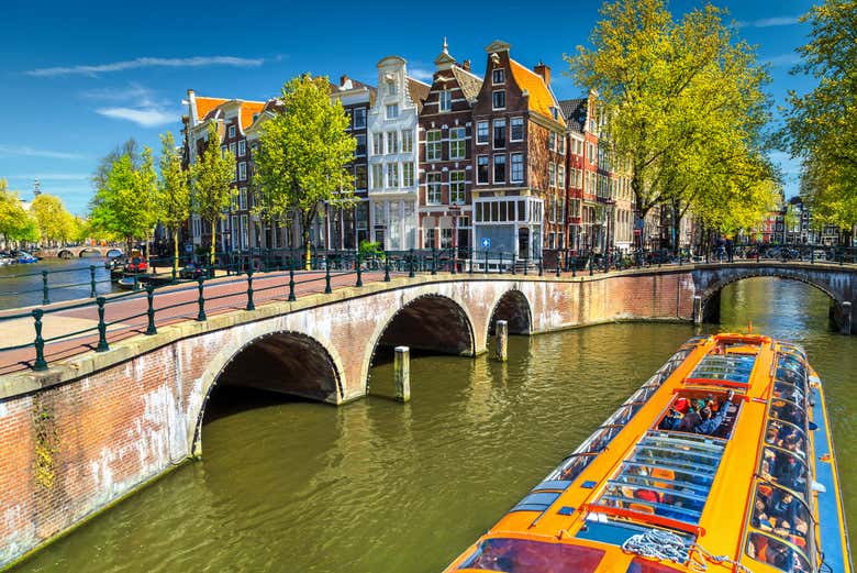 Balade en bateau sur les canaux d'Amsterdam