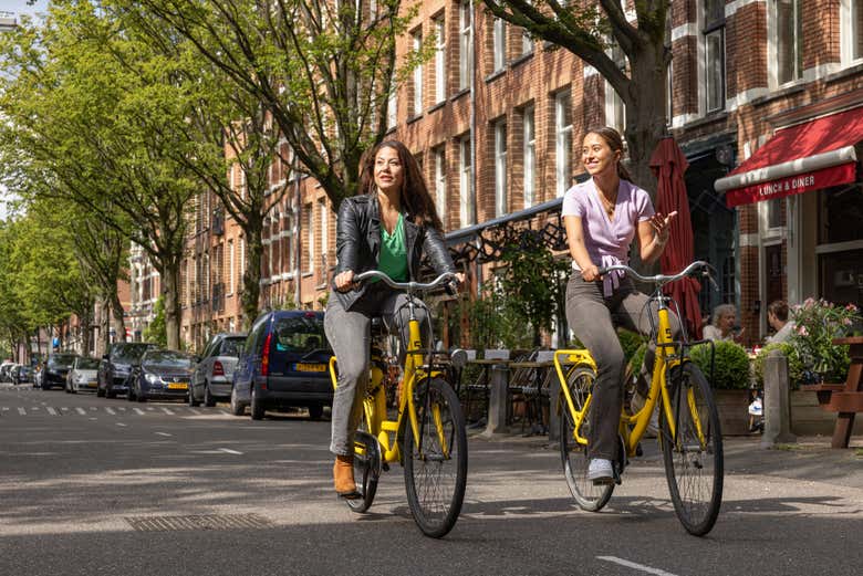 Usufruendo del noleggio bici
