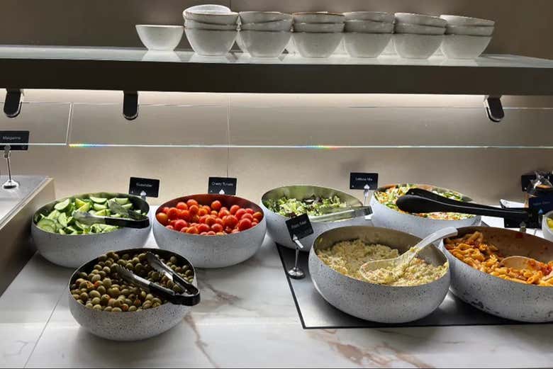 Variedad de platos de la sala VIP