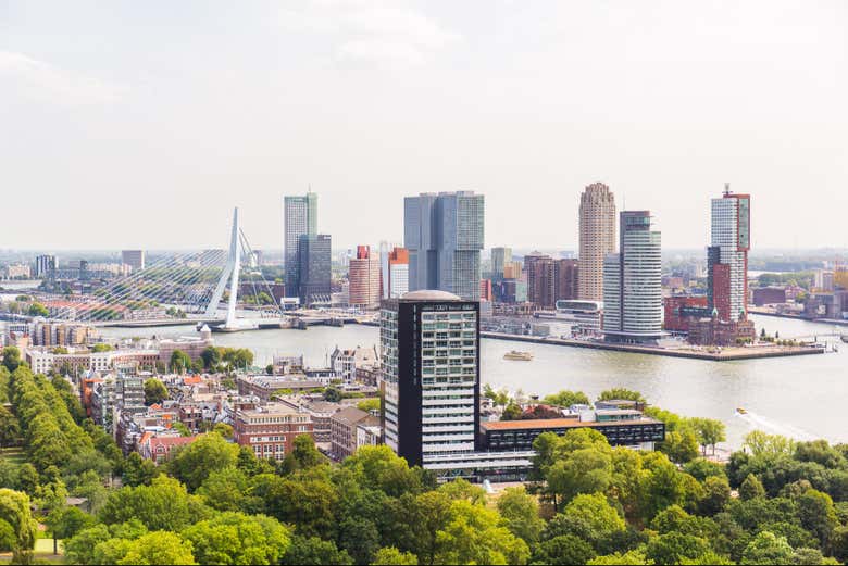 Vista del skyline de Róterdam