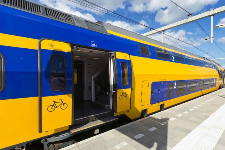 Tren en una de las paradas