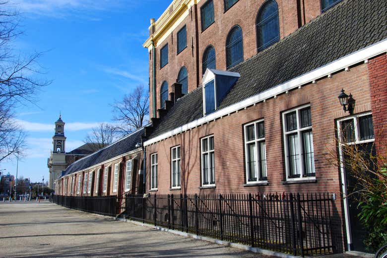 Outside Amsterdam's Portuguese Synagogue