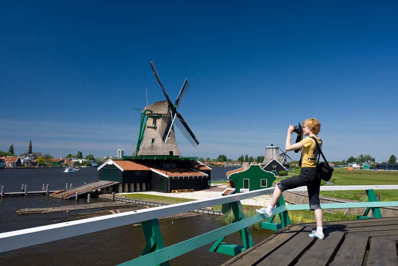 Fotografiando los molinos de Zaanse Schans