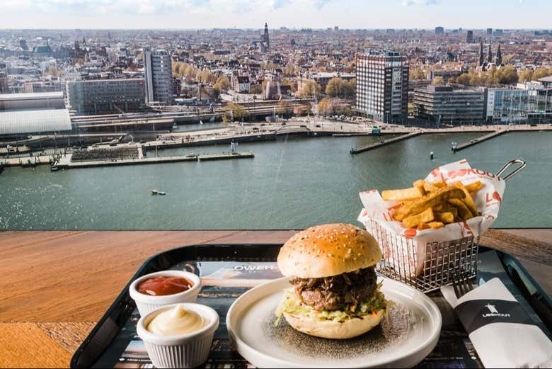 Podréis optar por una hamburguesa con patatas fritas