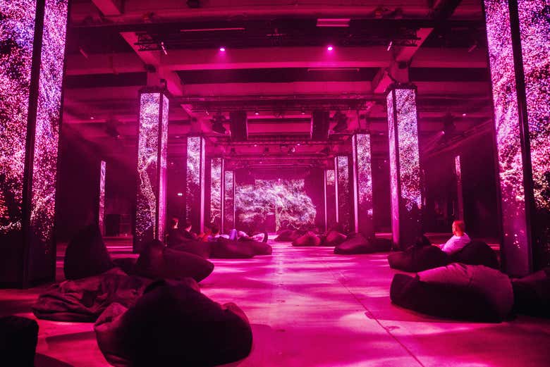Sala de efectos visuales en AMAZE Ámsterdam