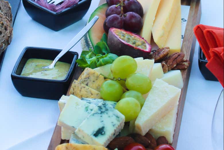 A cheese board