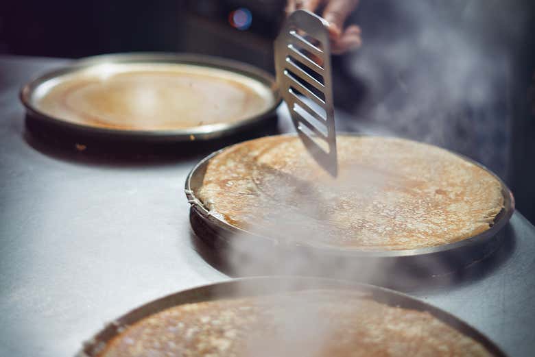 Preparando las tortitas
