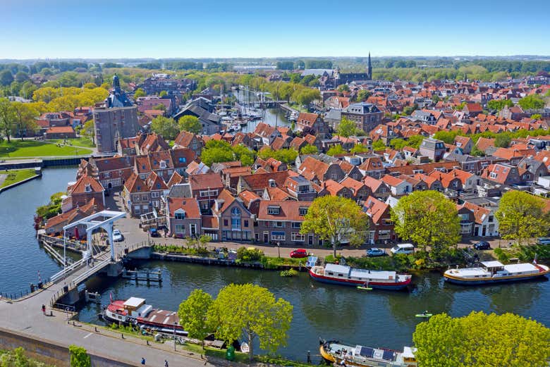 Panorâmica de Enkhuizen das alturas