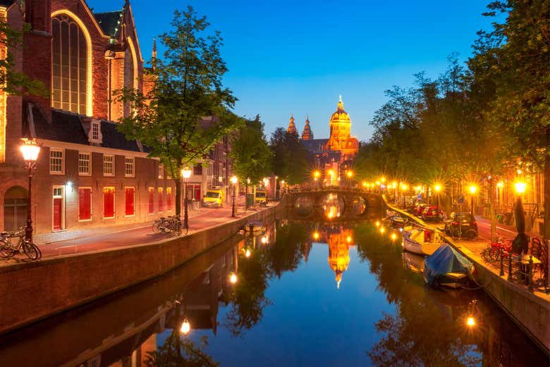 Paisajes del Barrio Rojo de Ámsterdam