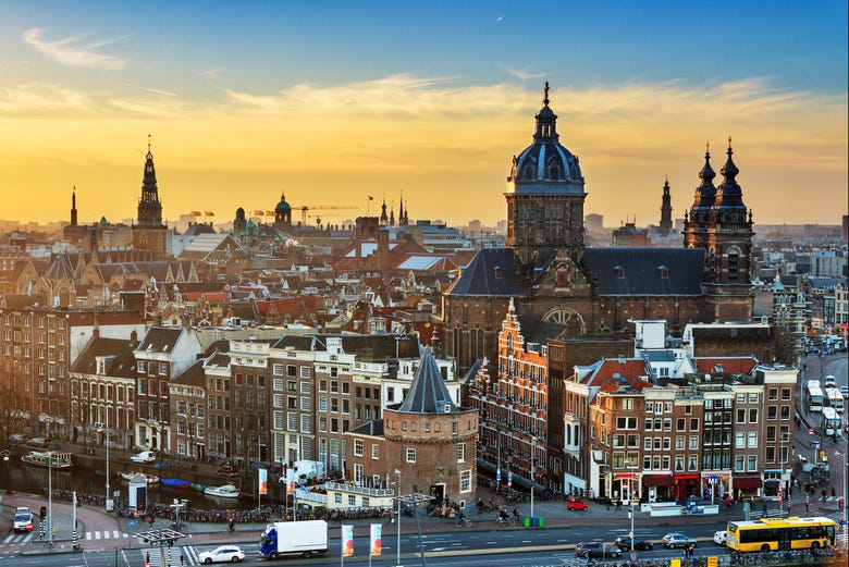 Vista panorâmica de Amsterdam