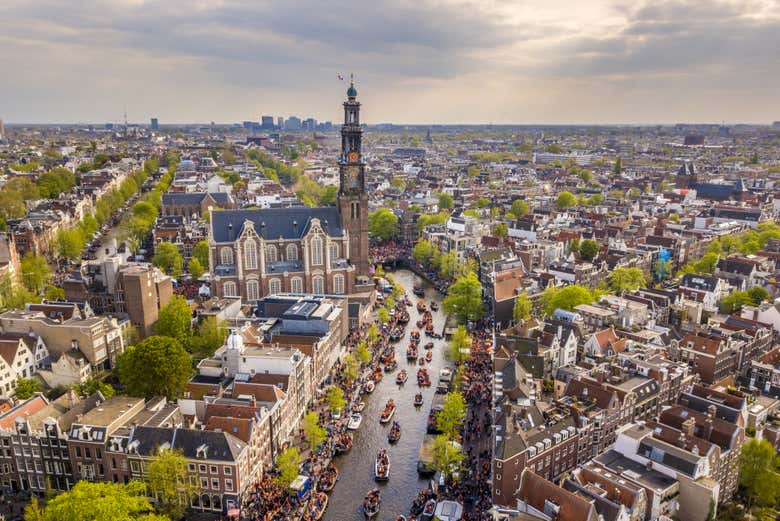 Vue aérienne sur le Jordaan