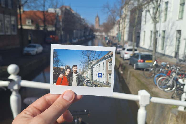 Una fotografía como recuerdo del tour por Delft