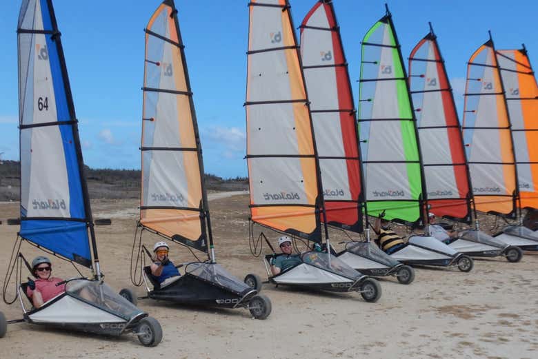 Preparados para practicar landsailing