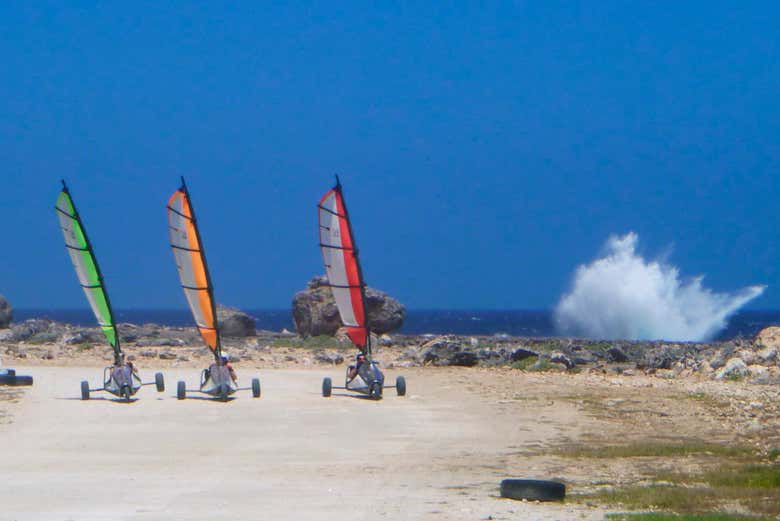 Disfrutando de la experiencia de landsailing