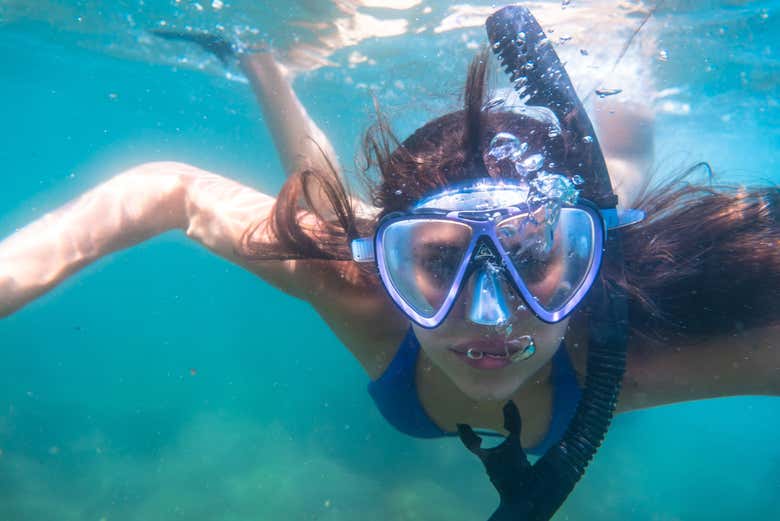 Disfrutando del snorkel en la isla de Bonaire