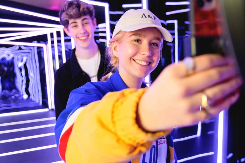 A selfie at the exhibition