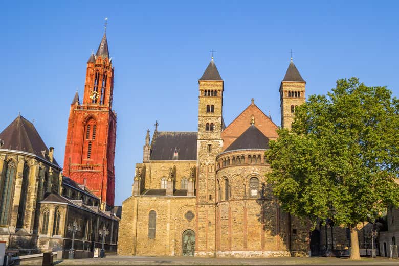 See Vrijthof, a square where you'll find two important churches