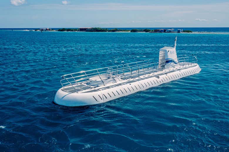 El submarino listo para la inmersión