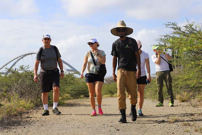 Durante la ruta de senderismo por Laguna Española